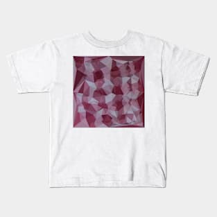 Cornell Red Abstract Low Polygon Background Kids T-Shirt